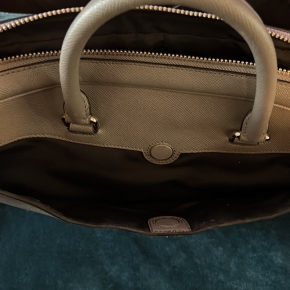 Gray leather Coach briefcase/laptop bag. - Picture 7 of 8